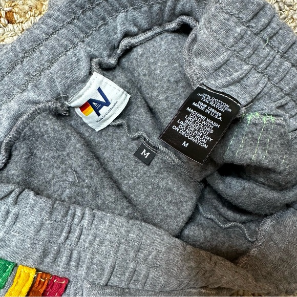 ❤️SOLD❤️Aviation Nation Rainbow 5 Stripe Jogger Shorts - Picture 5 of 5